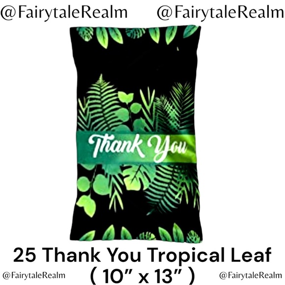 Other - 10”x13” Thank You Tropical ( 25 ) Poly Mailers, Shipping Envelopes, Gift Bags